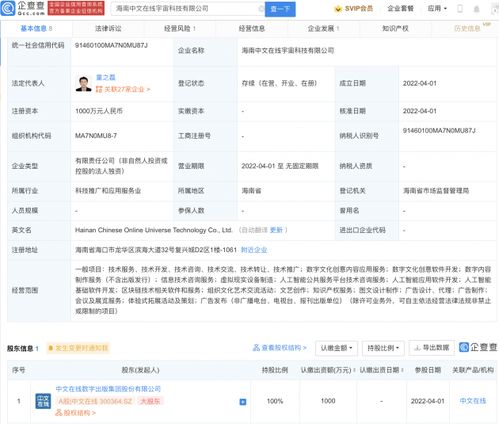 中文在線在海南成立宇宙科技公司，布局區(qū)塊鏈技術與服務